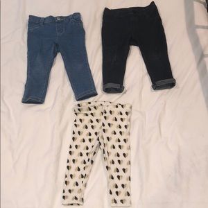 Set of 3 baby/toddler leggings/jeggings